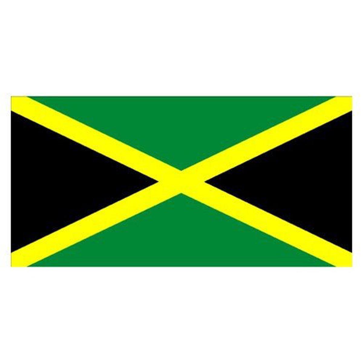 Jamaica Flag with Stick | 4" x 6"