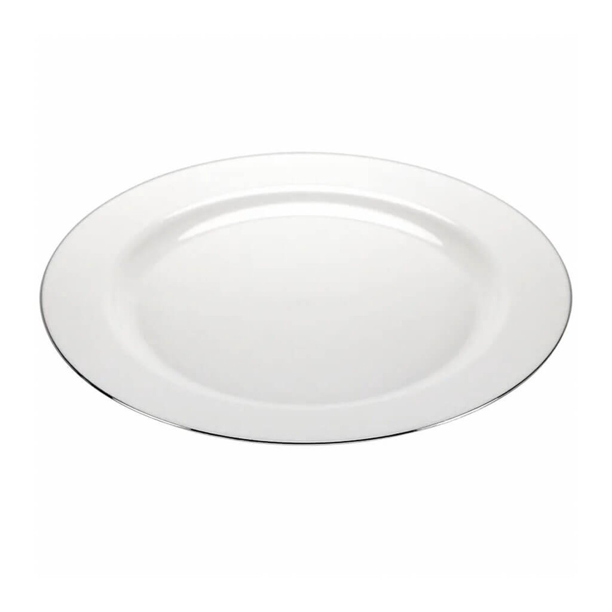 Lillian Silver Edge Round Plastic Plate 75in 10ct