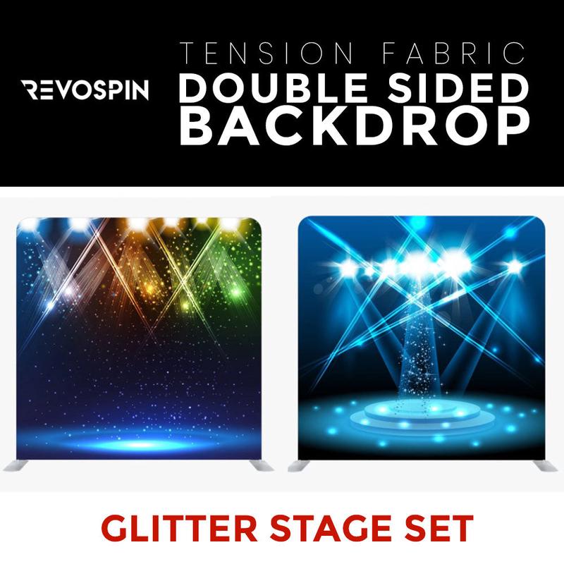 Glitter Stage Set6 Double Sided Tension Fabric Photo Booth Backdrop