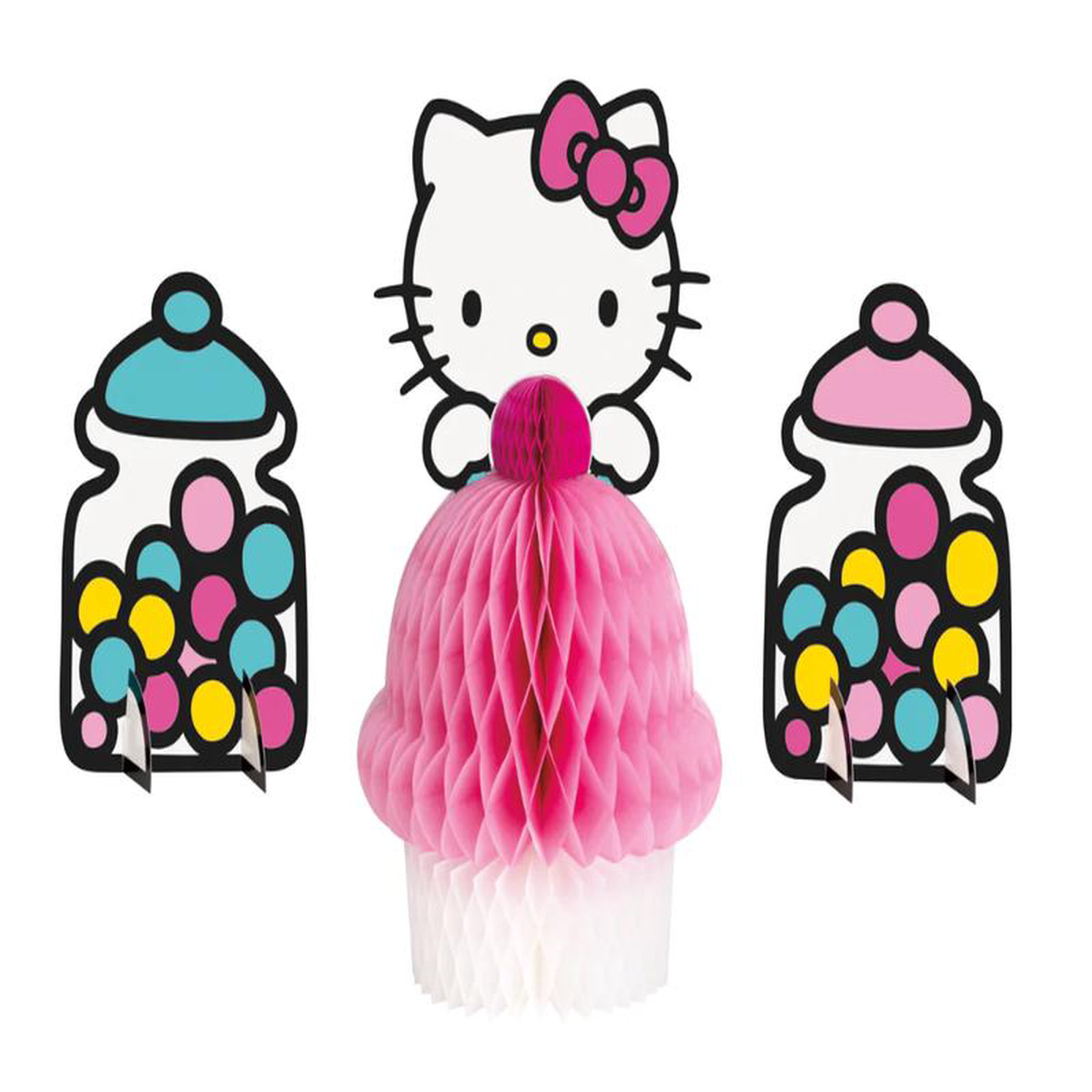 Hello Kitty and Friends Assorted Honeycomb Centerpiece Decorations 3ct