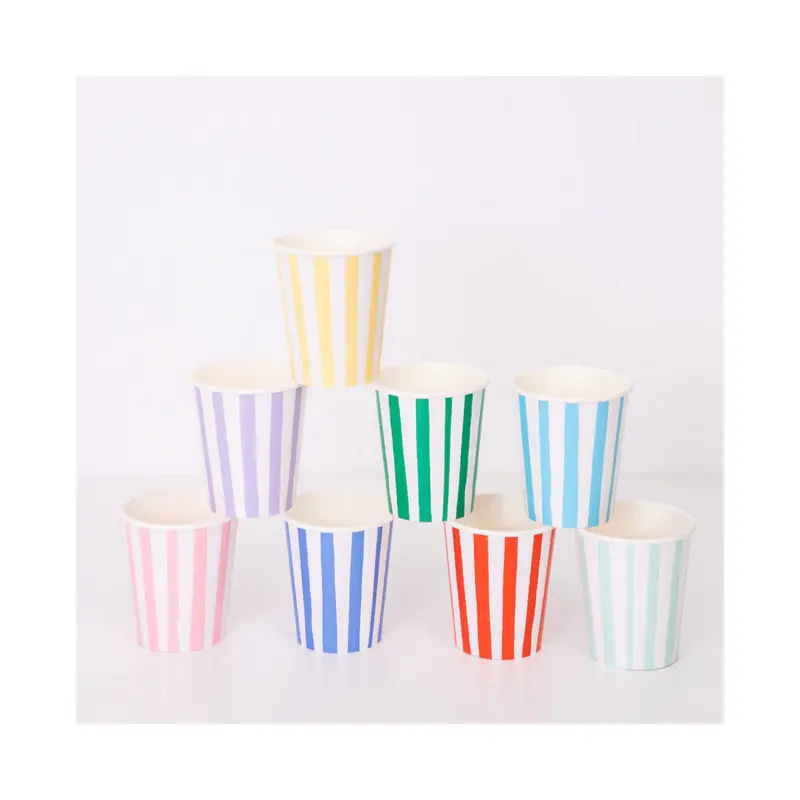 Mixed Stripe Cups (8pk)