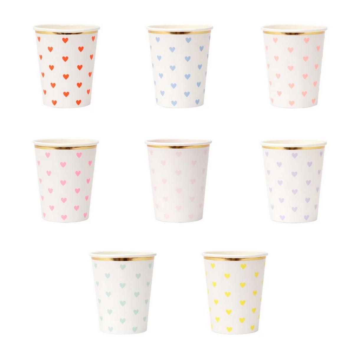 Pastel Palette Heart Cups