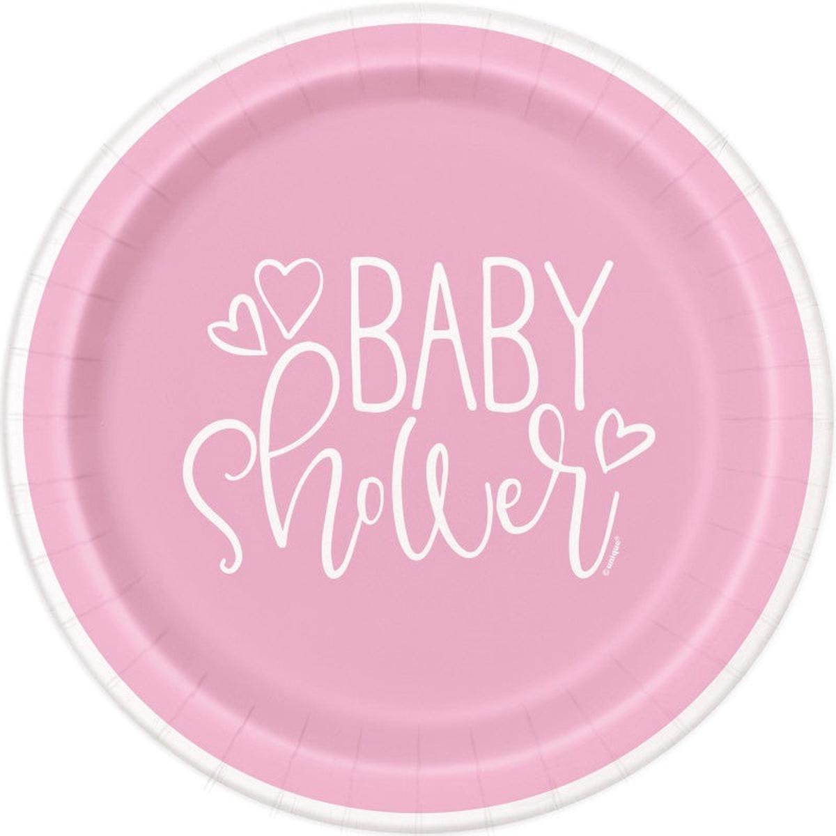 Pink Hearts Small Paper Plates