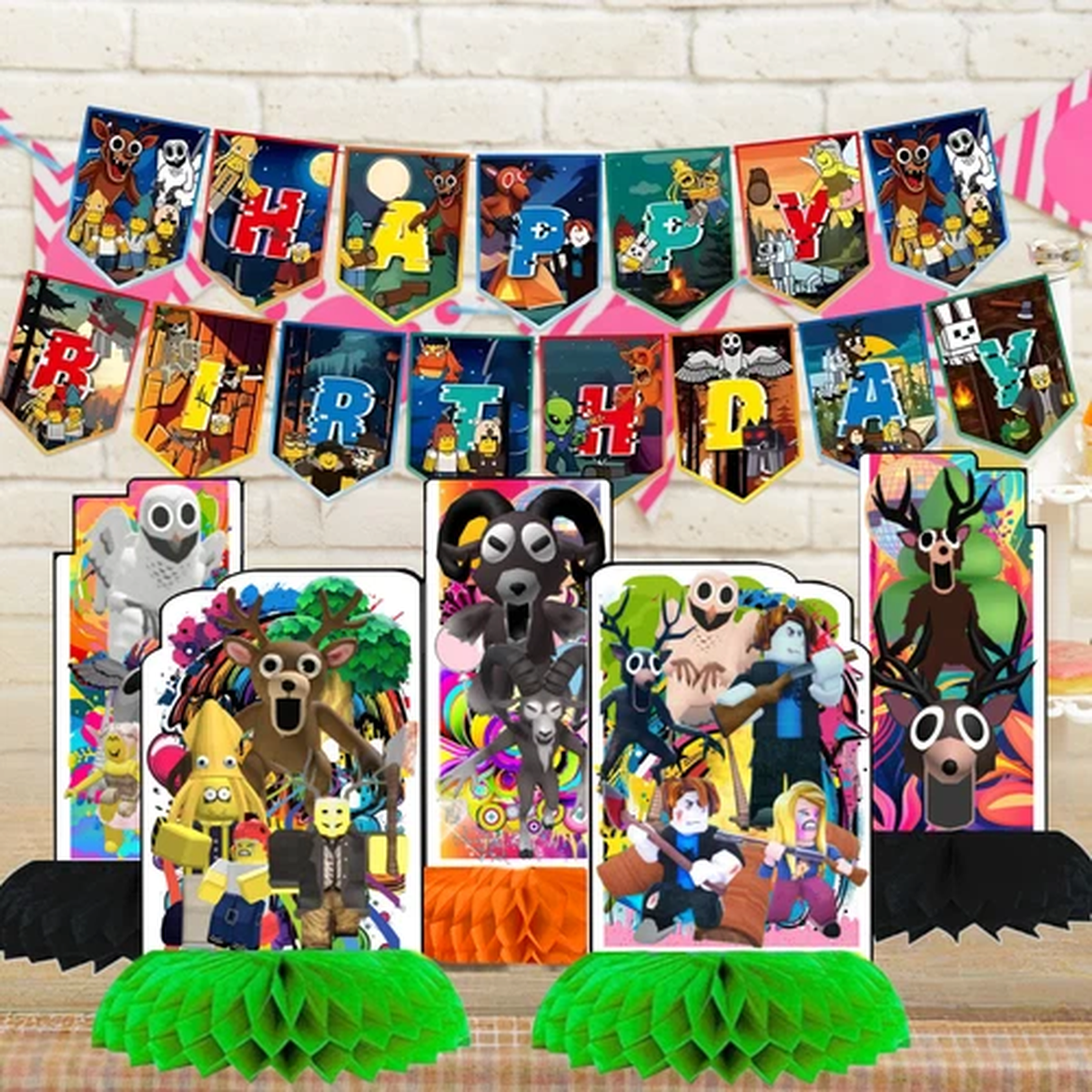 99 Nights PARTY SUPPLIES BIRTHDAY DECORATION BALLOON TABLEWARE SWIRL DISPlaY