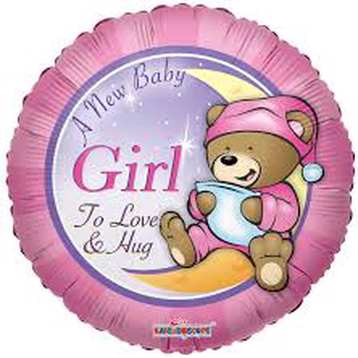 Baby Girl Balloon 8211 18 8211 Bear Moon