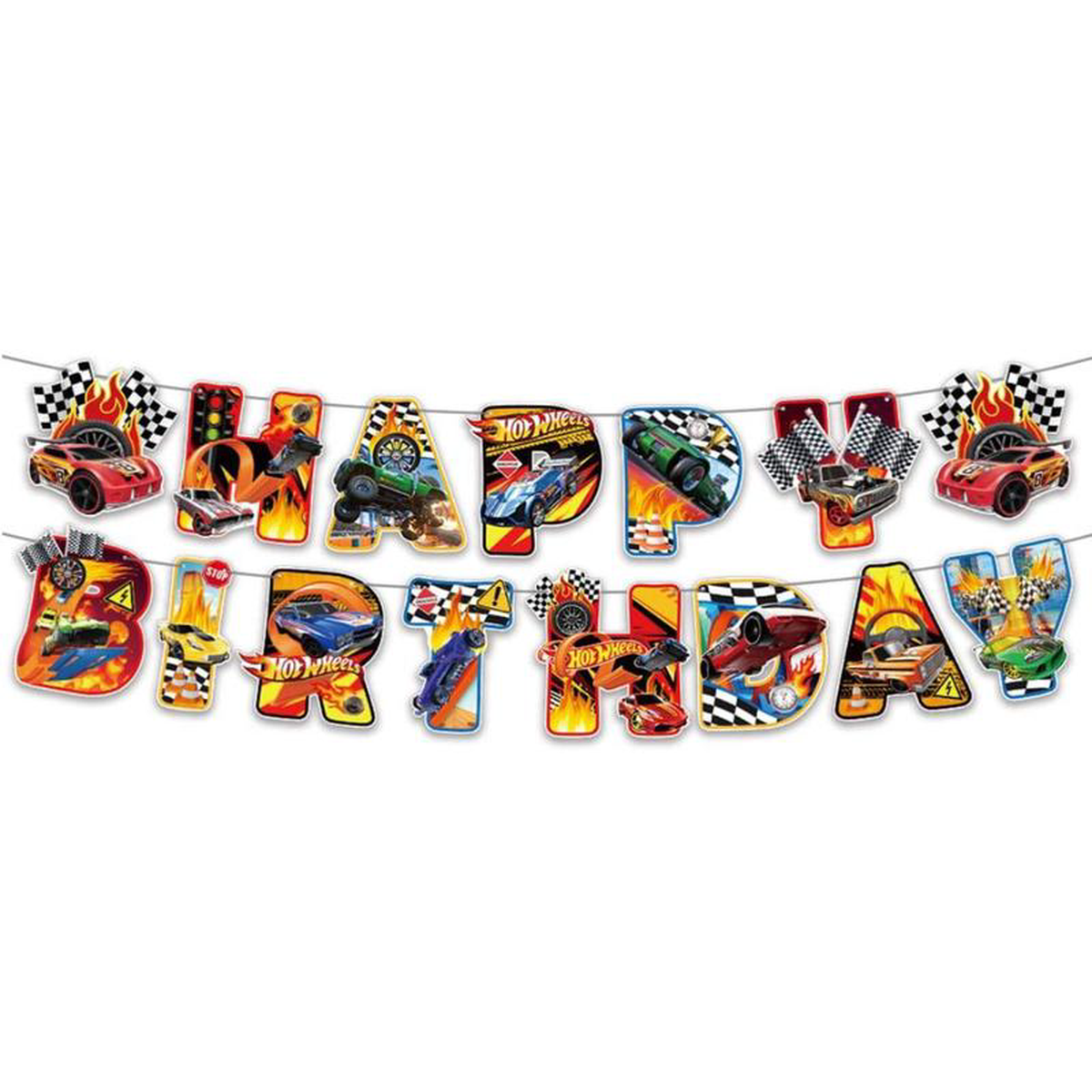 Banner Hot Wheels 8220Happy Birthday8221 (x1u)