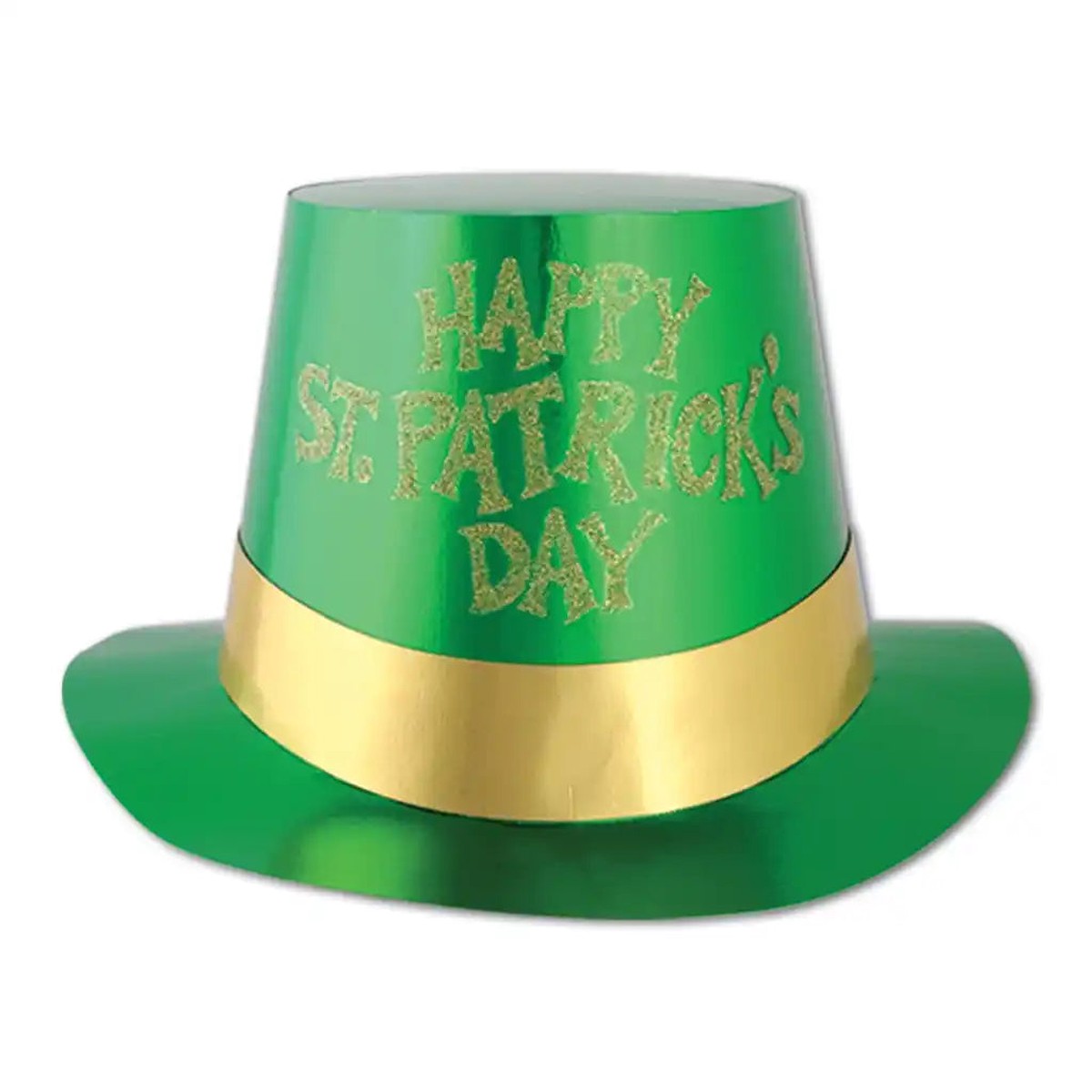 Glittered St Patricks Day Foil Hi-Hat
