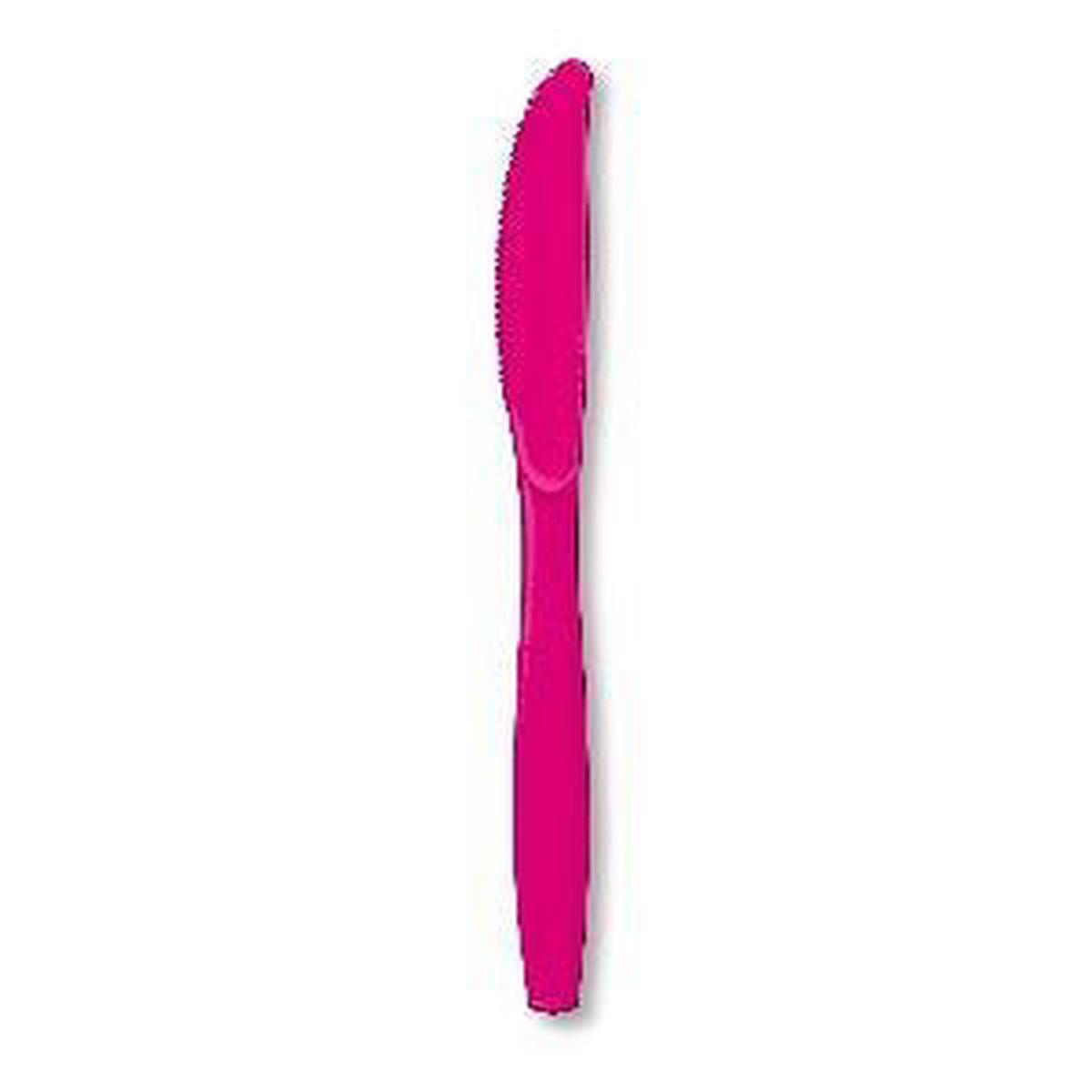 Magenta Plastic Knives | 24ct