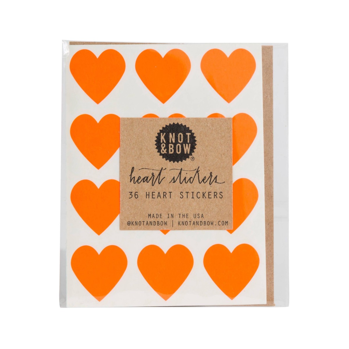 Neon Red Heart Stickers