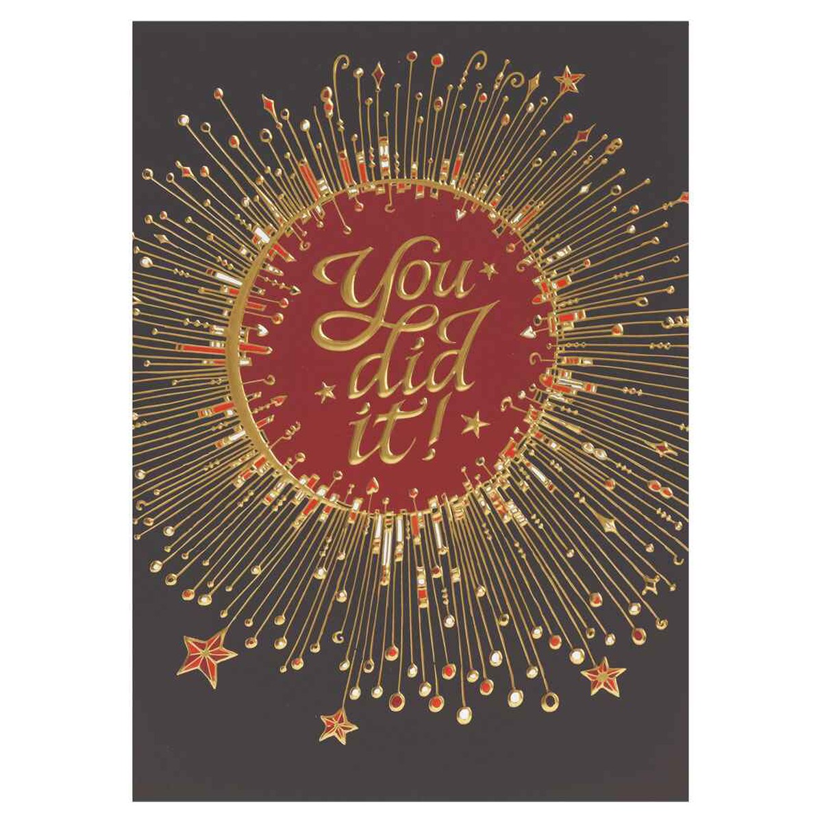 Round Medallion with Stems Greeting Card
