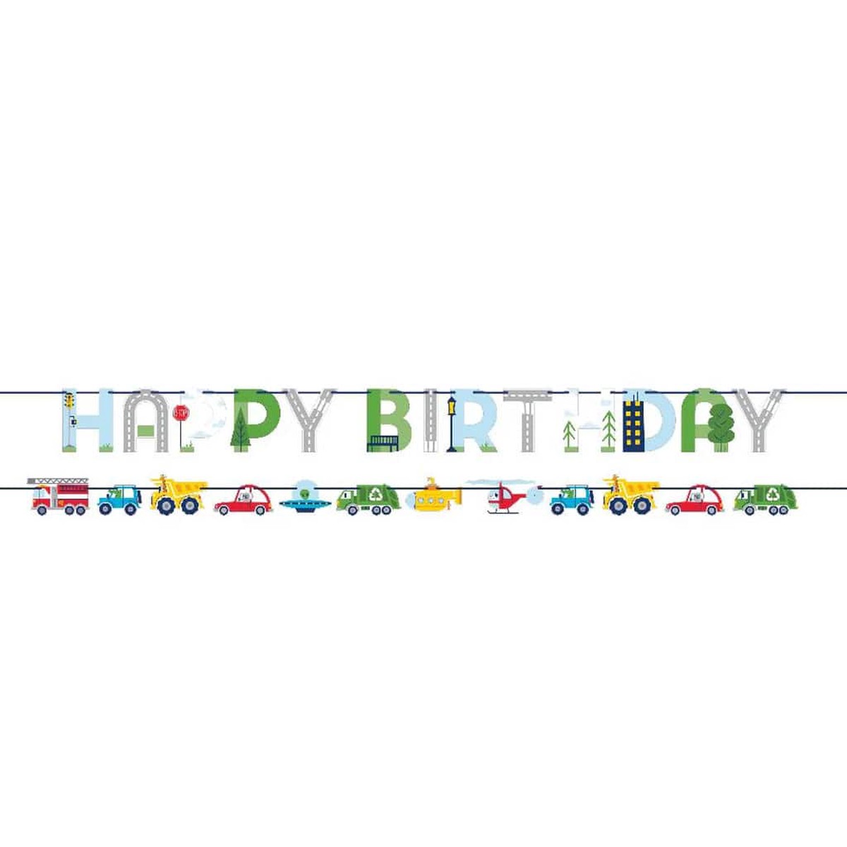 Transportation Time Banner 2pk