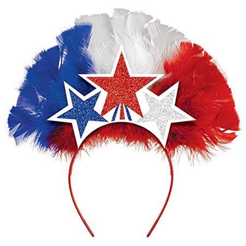 Feather Headband - Patriotic - Amscan