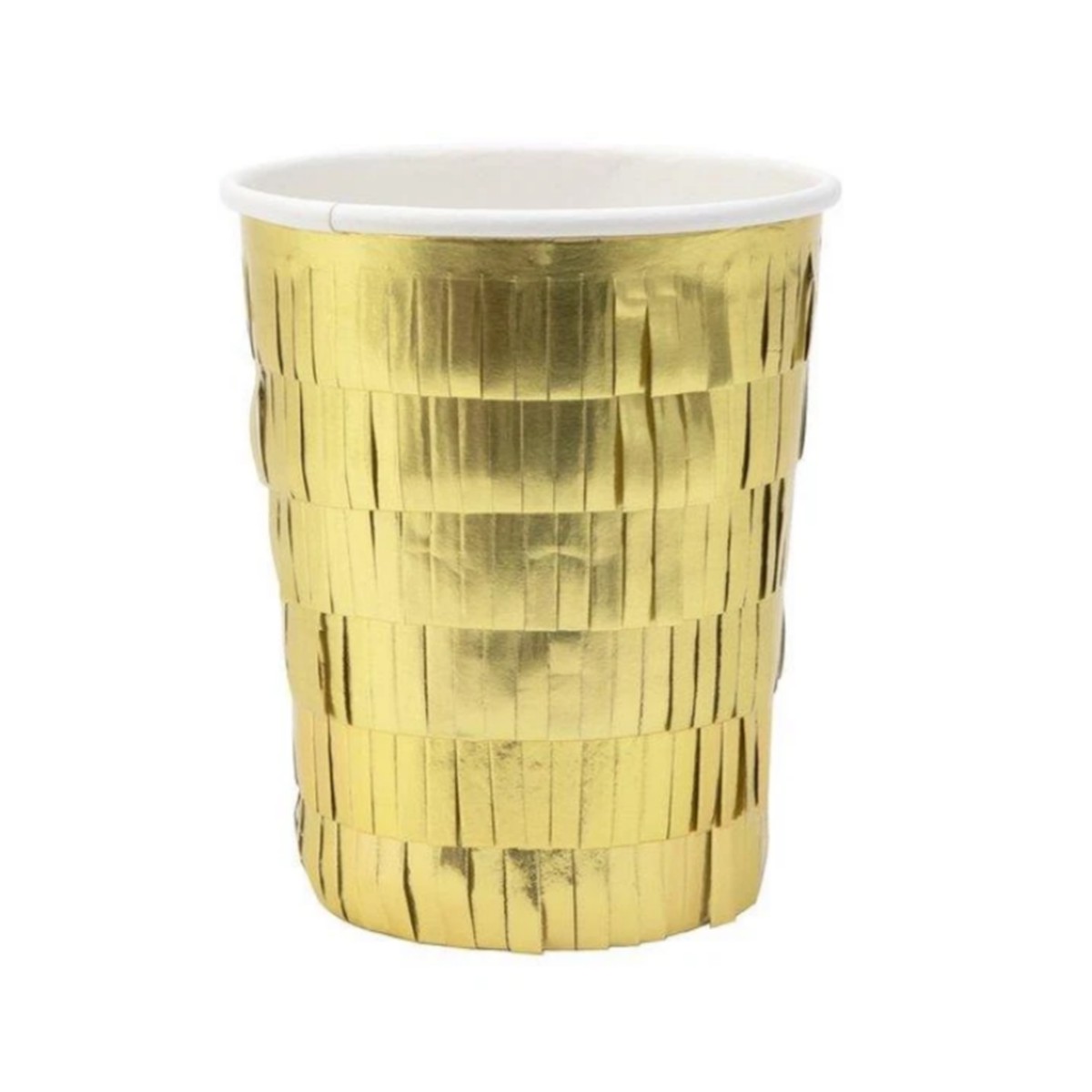 GolD Fringe Party Cups -8pk