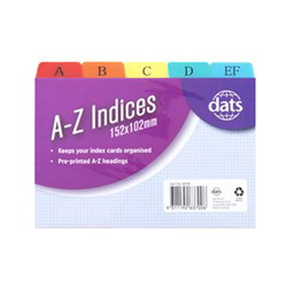 INDEX CARD DIVIDERS A-Z 15 CM
