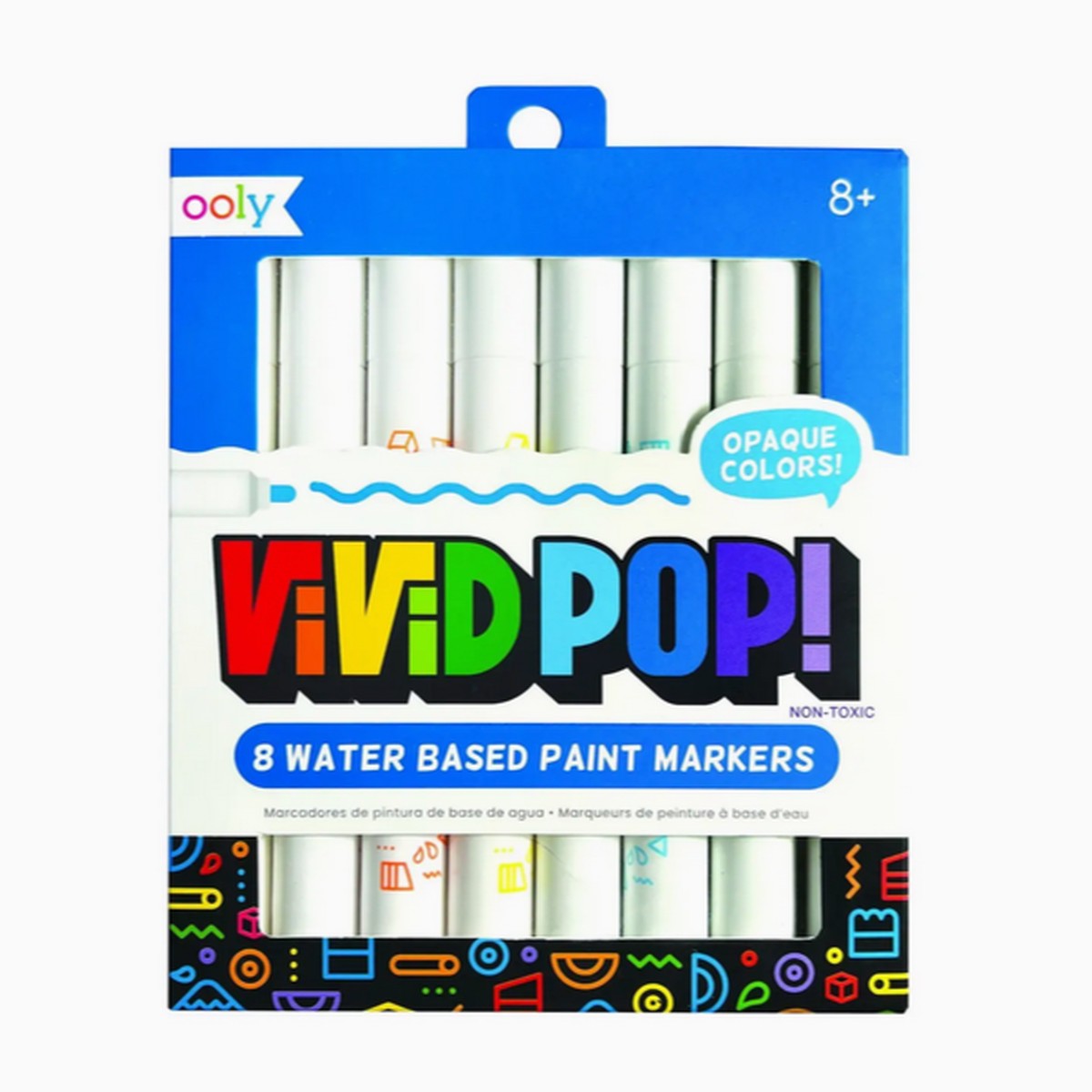 Vivid Pop Water Based Paint Markers - 8 Colors
