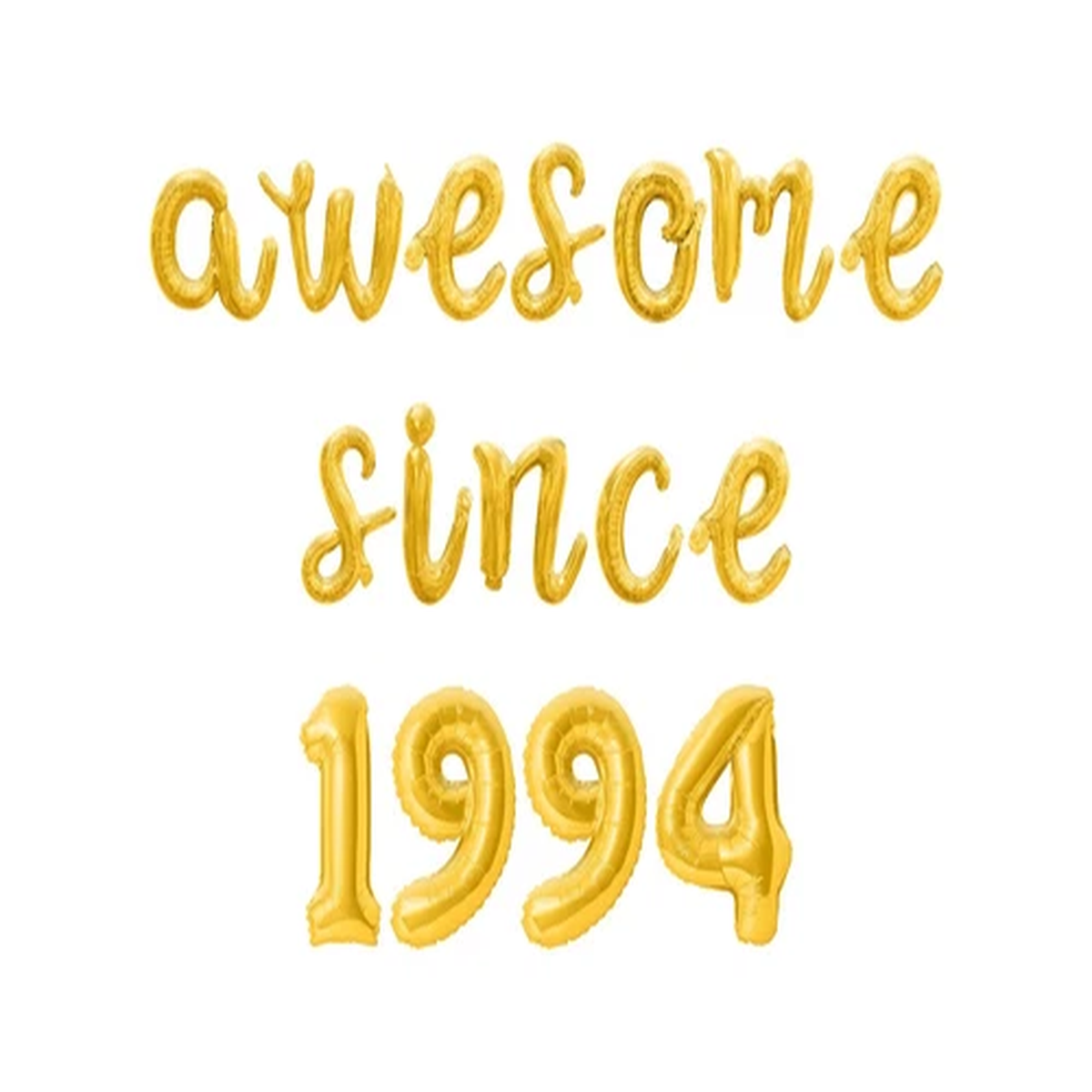 AWESOME SINCE 1994 Cursive Letter Balloon Banner - Birthday Party Decorations