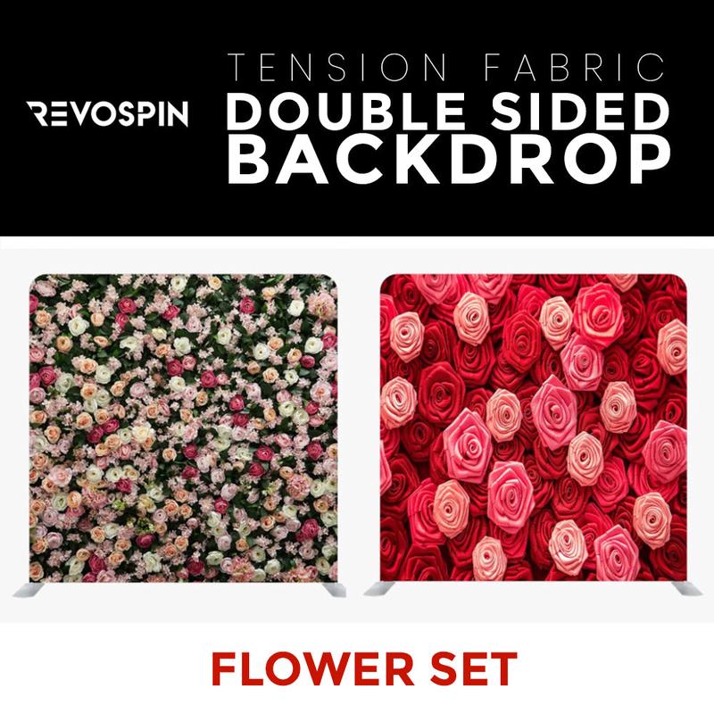 Flower Set2 Double Sided Tension Fabric Photo Booth Backdrop