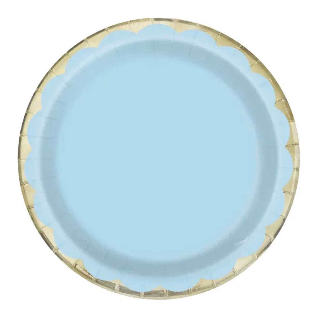 Foil Scalloped Pastel Blue 9in 10ct