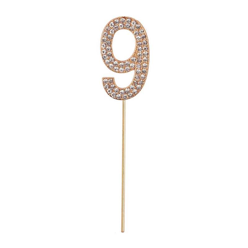 GP: Rhinestone Number Cake Toppers - 9