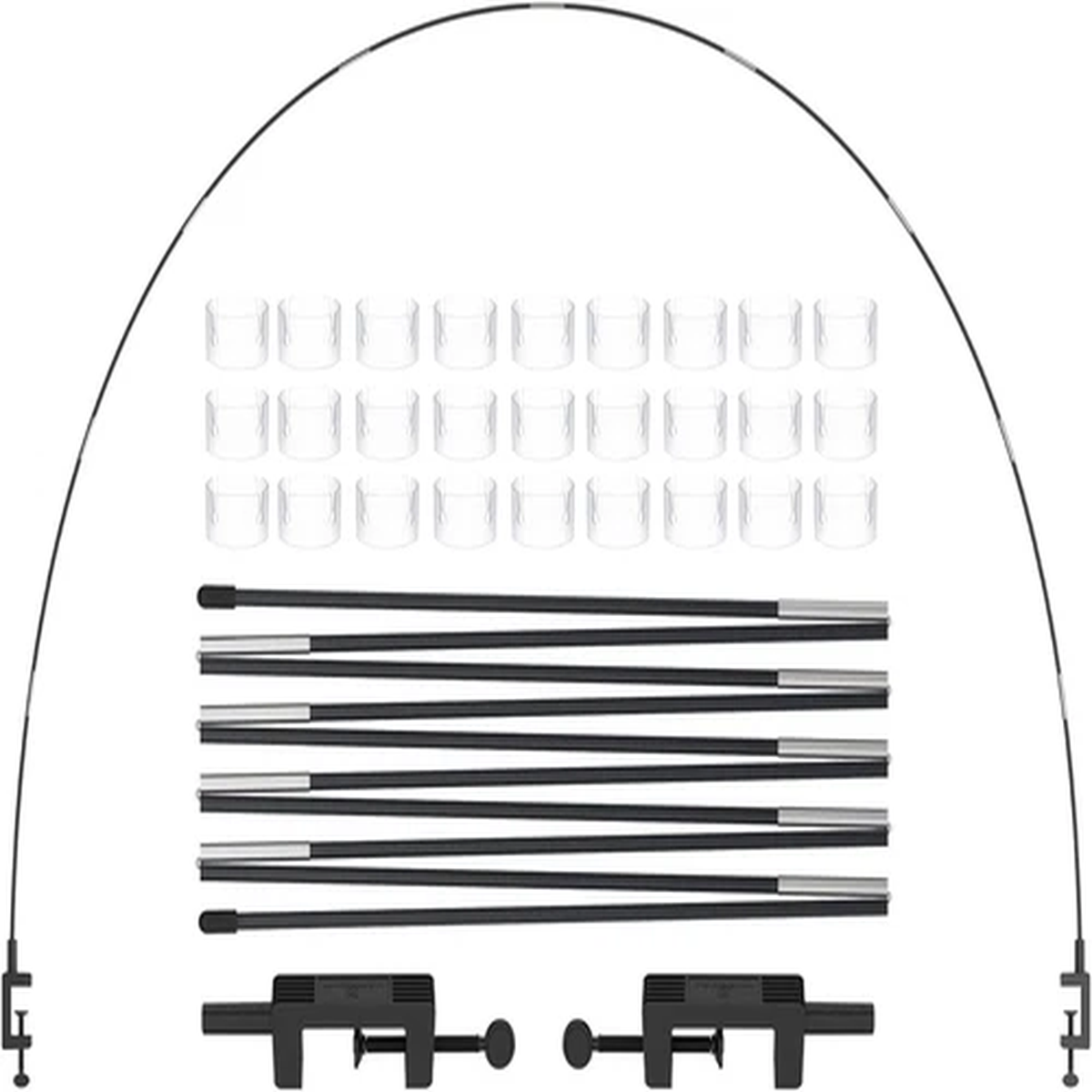 LANGXUN 12Ft Black Table Balloon Arch Kit, Balloon Arch Stand Frame for Birthday