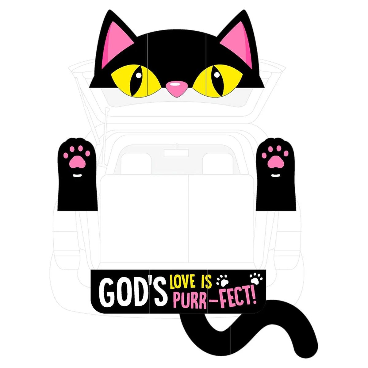 Religious Black Cat Trunk-or-Treat Decorating Kit