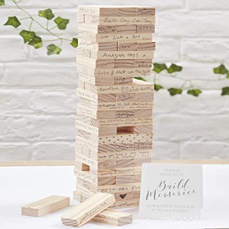 Wedding Jenga Guest book, Build A Memory Block Alternative Wedding Guest Book, Unique Signs for Weddings