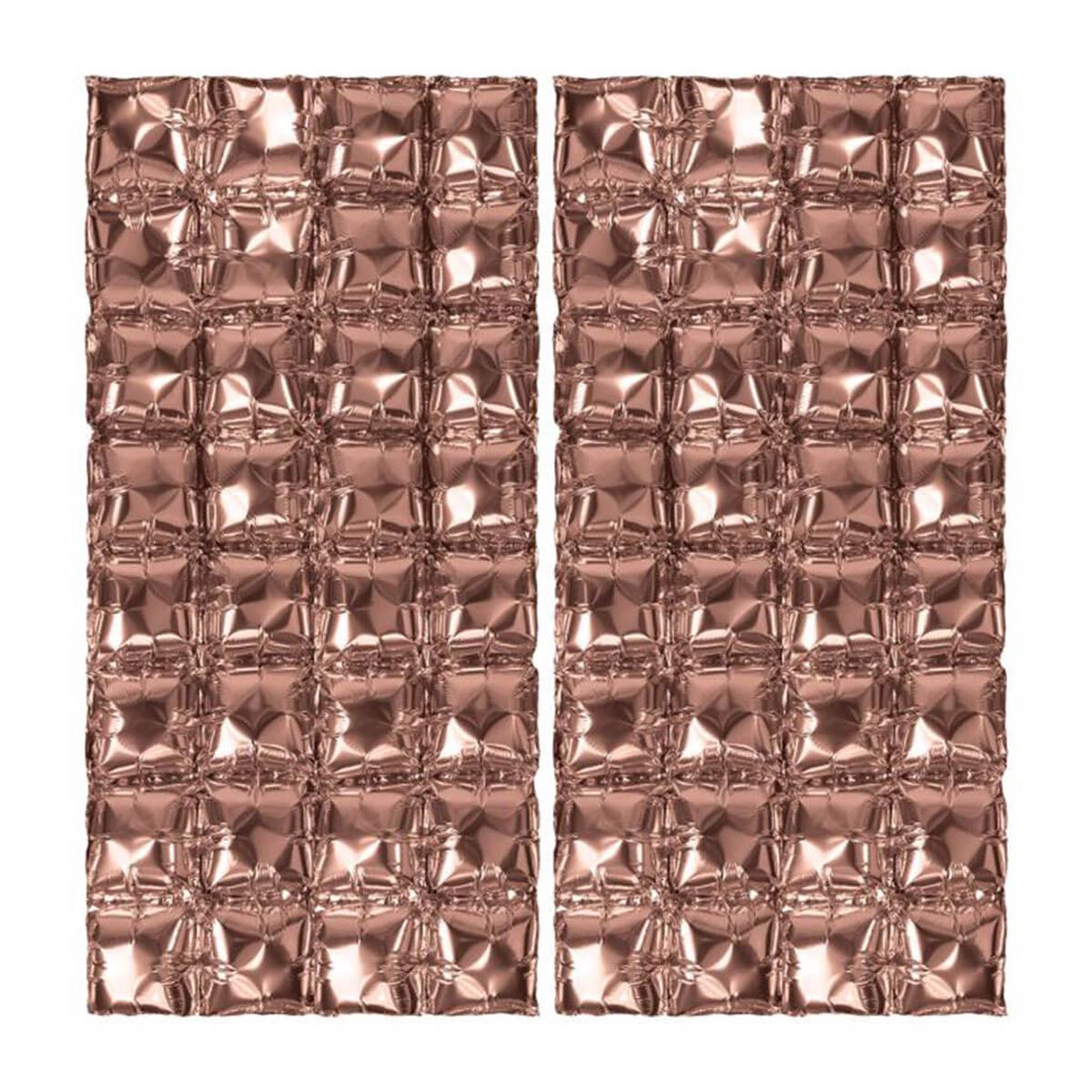 Foil Balloon Backdrop Rose Gold, 3ft-6in x 23.5in