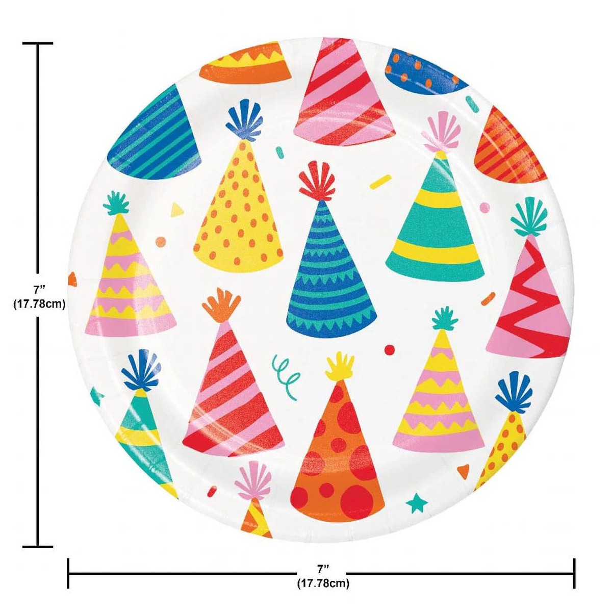 Hats Off Birthday Luncheon Plate 7in 8ct