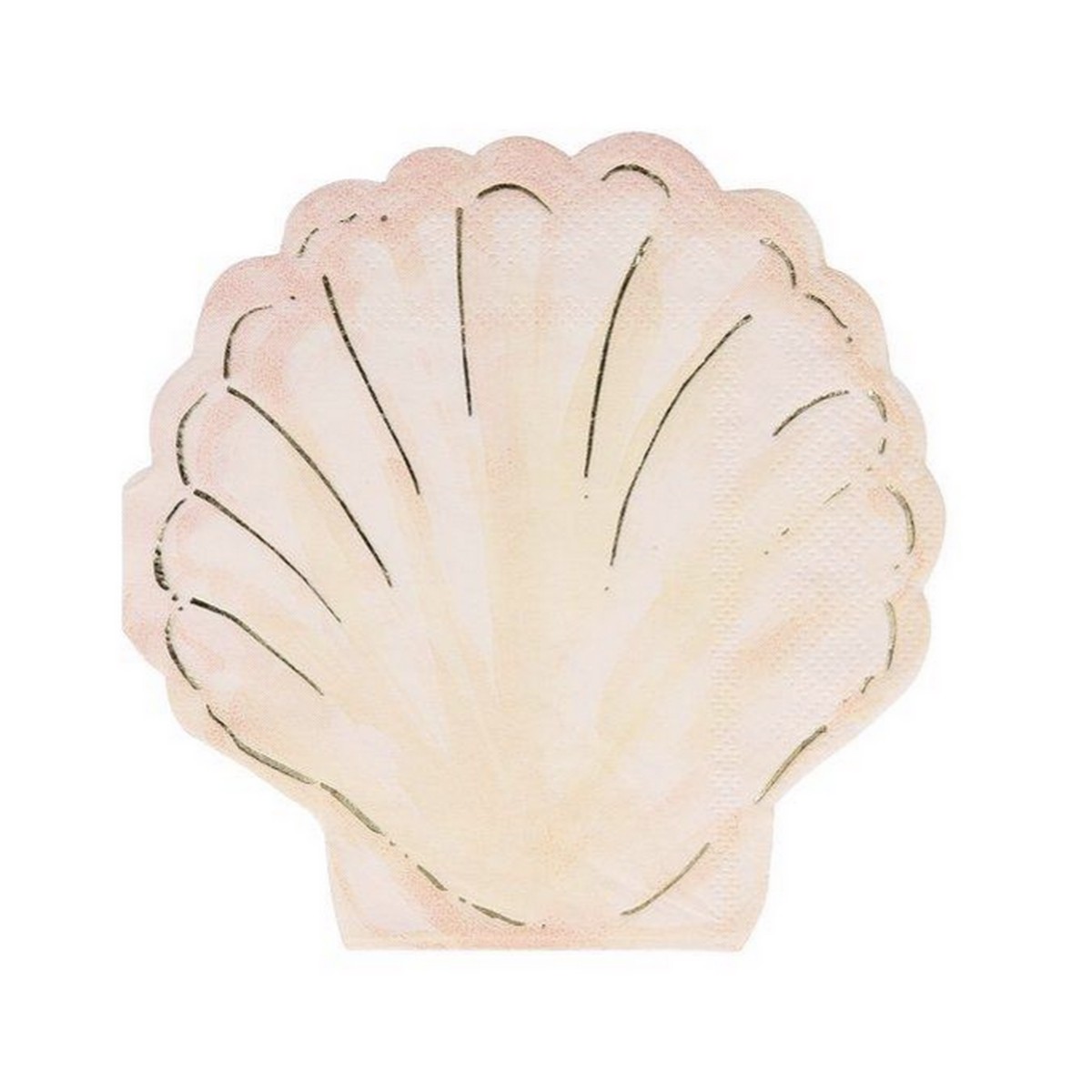 Watercolor Clam Shell Napkins (pk16)