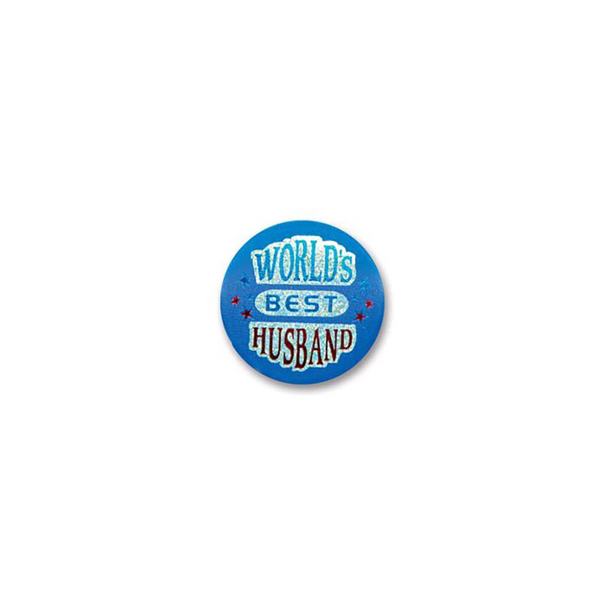Worlds Best Husband Satin Button