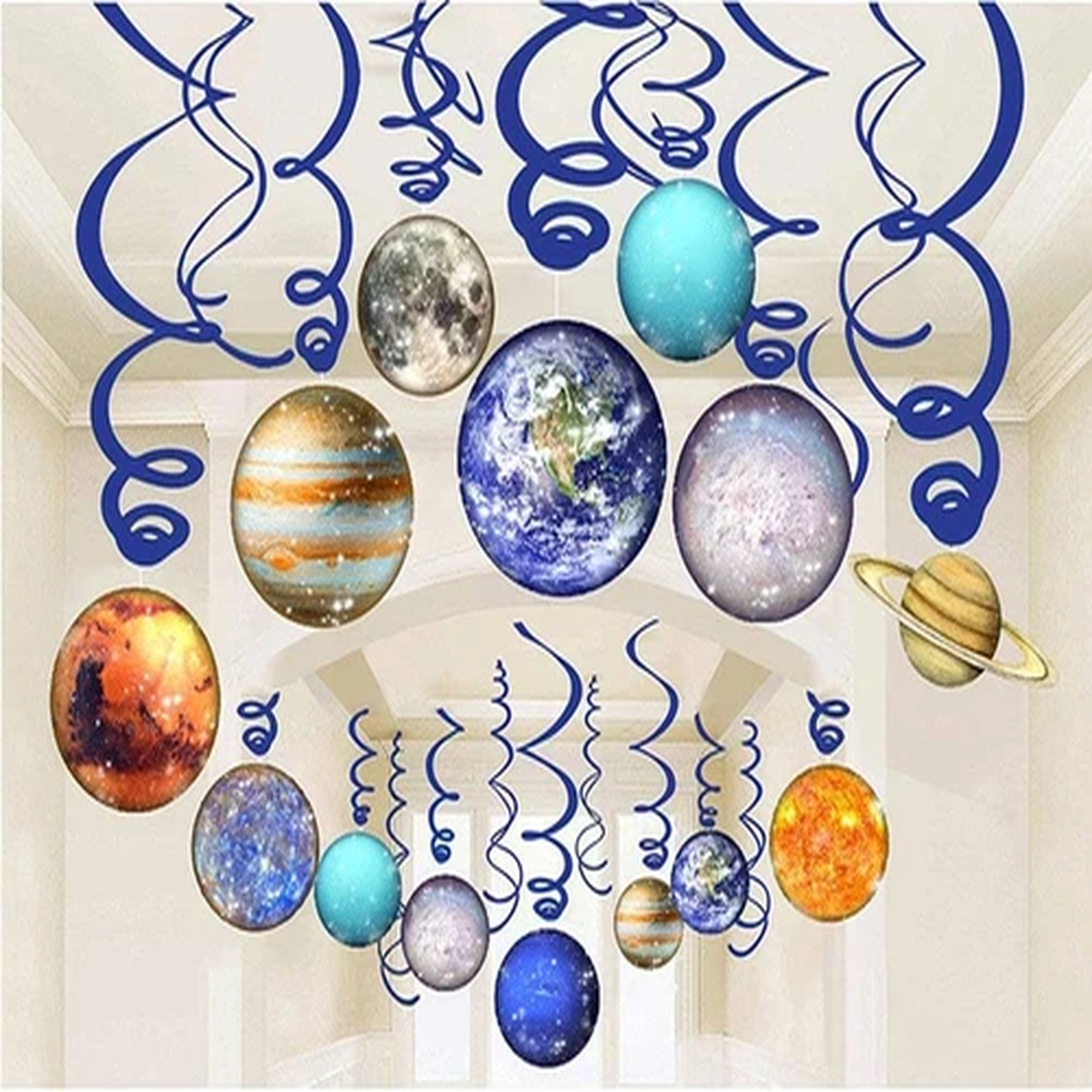 30Pcs Solar System Party Supplies - Outer Space Party Decorations Space Decor Ha