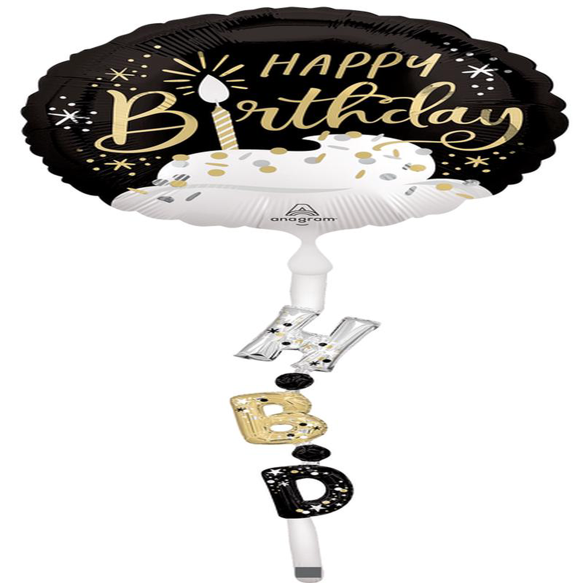 Airwalk Tail Black Silver Gold Bday