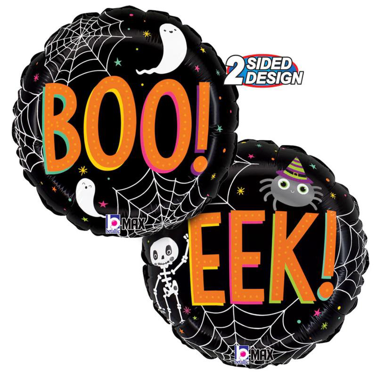Betallic BOO EEK Halloween 18 Inch MAX Float Foil Balloon 1ct