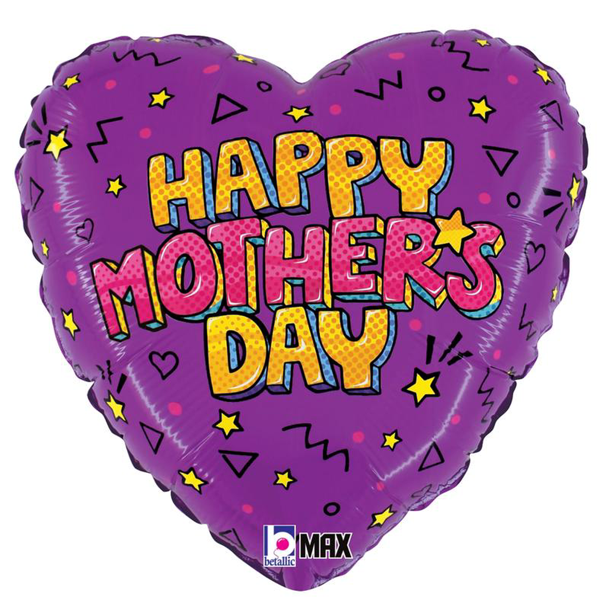 Betallic Mother8217s Day Comic 18 inch MAX Float Heart Balloon 1ct