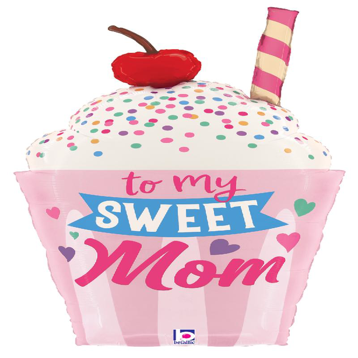 Betallic Sweet Mom Milkshake 35 inch Foil Shape Packaged 1ct