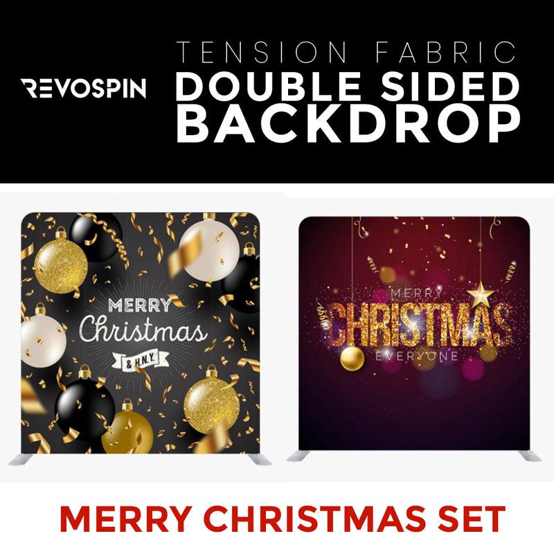 Christmas Set-56 Double Sided Square Tension Fabric Photo Booth Backdrop