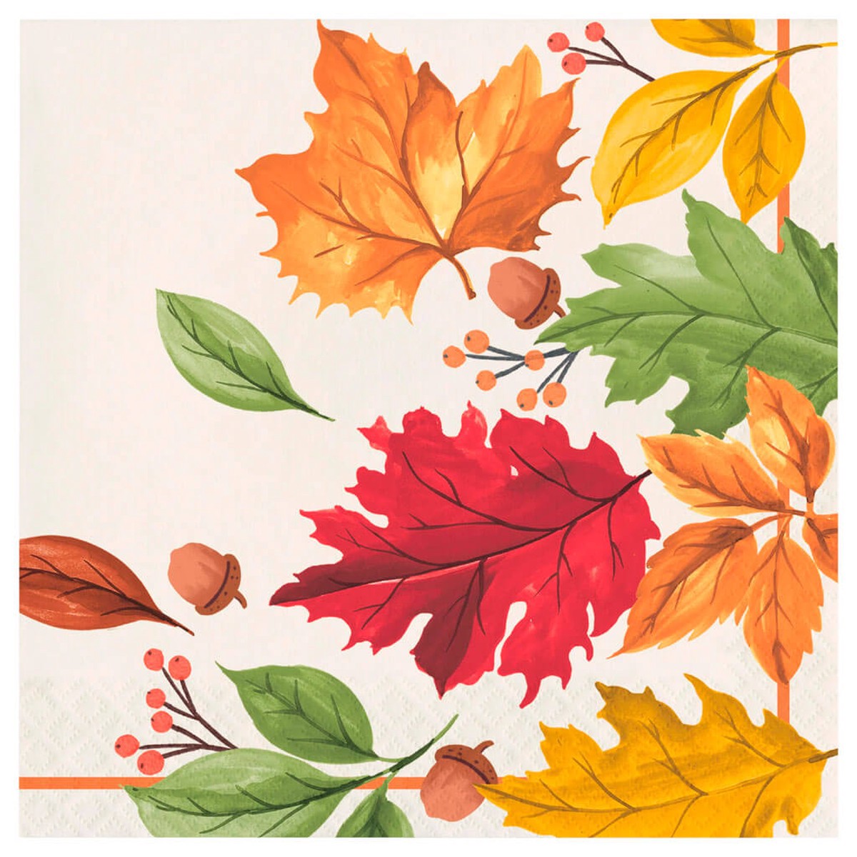 Fall Leaves Lunch Napkin 16ct 2Ply