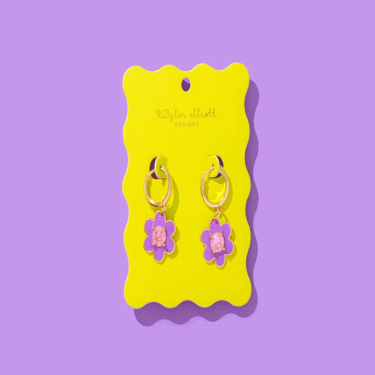 Huggie Earrings - Lucy Purple