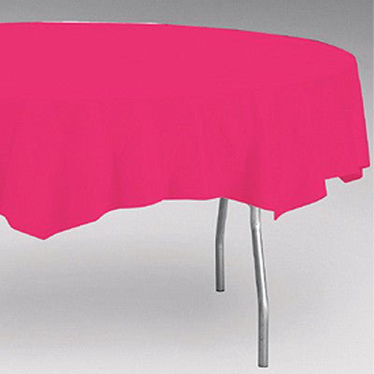 Magenta Round Table Cover 82" | 1 ct