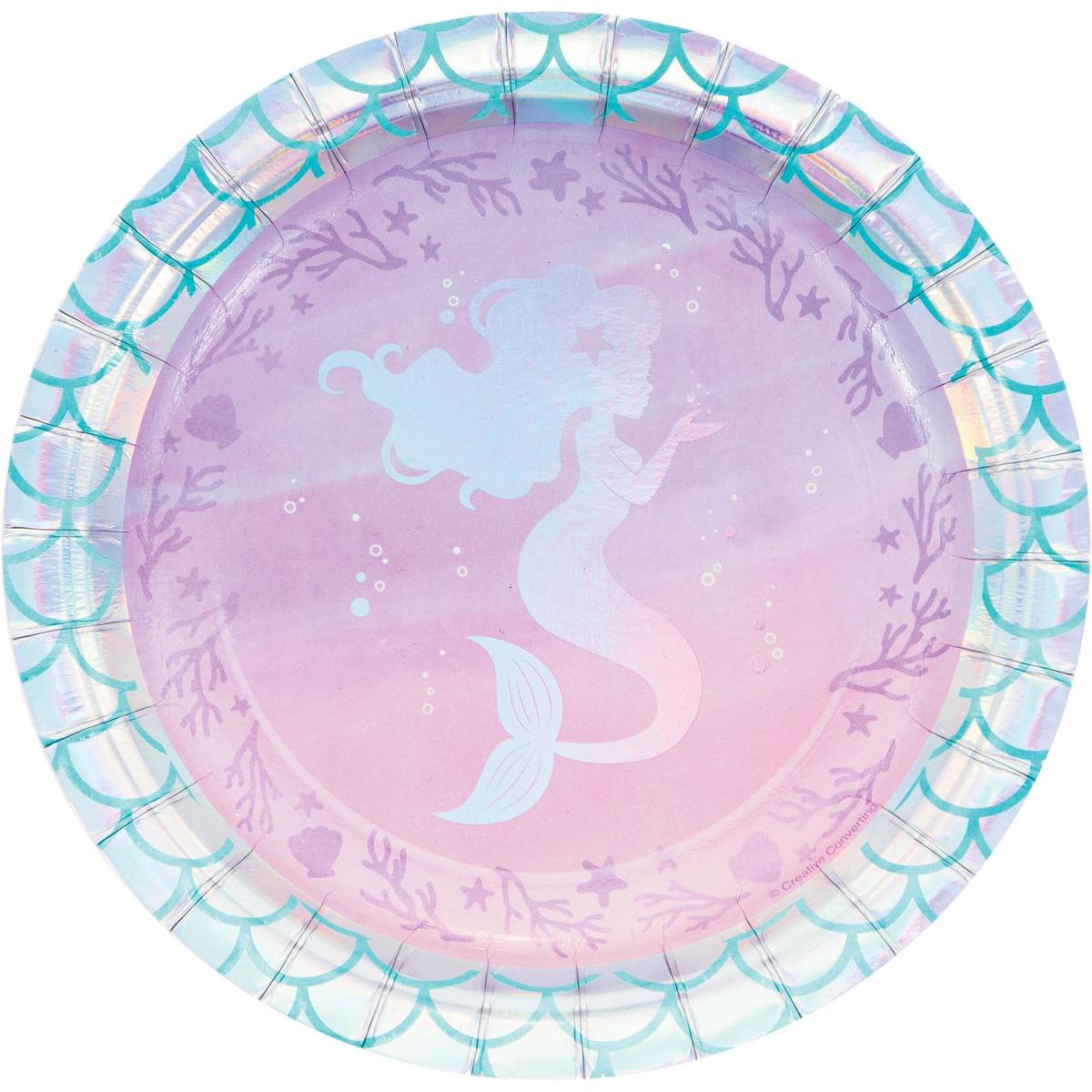 Mermaid Shine Paper Plates 7in | 8ct