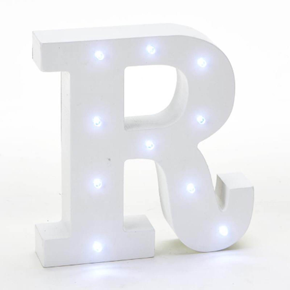 R 8211 LED Letra Madera Blanca