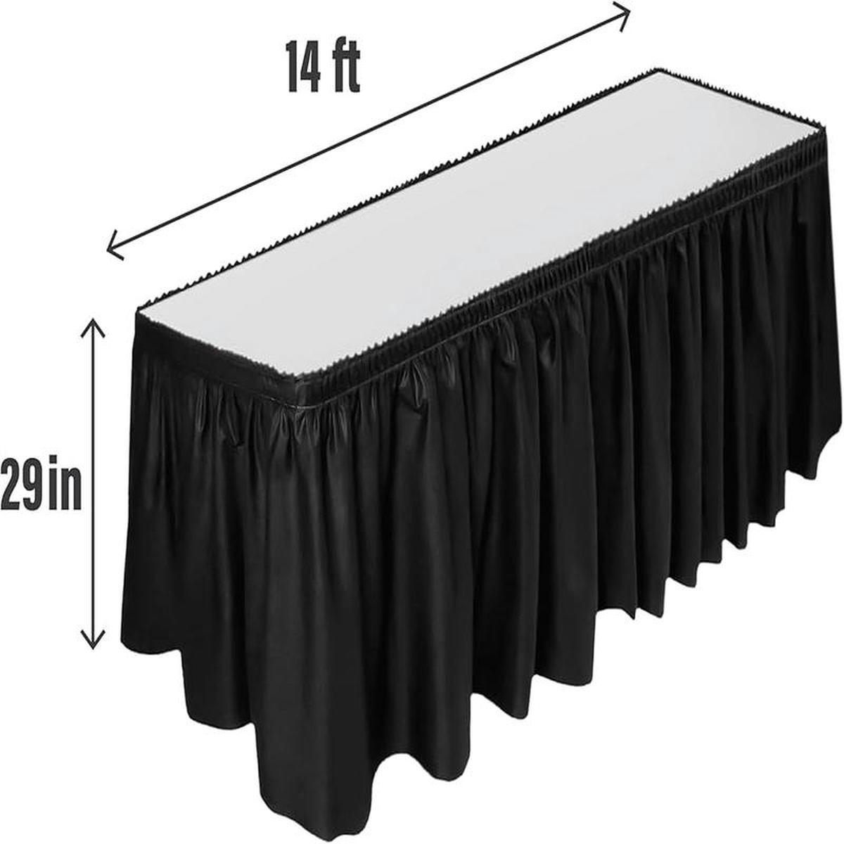 Table Skirt Black 29in x 14ft