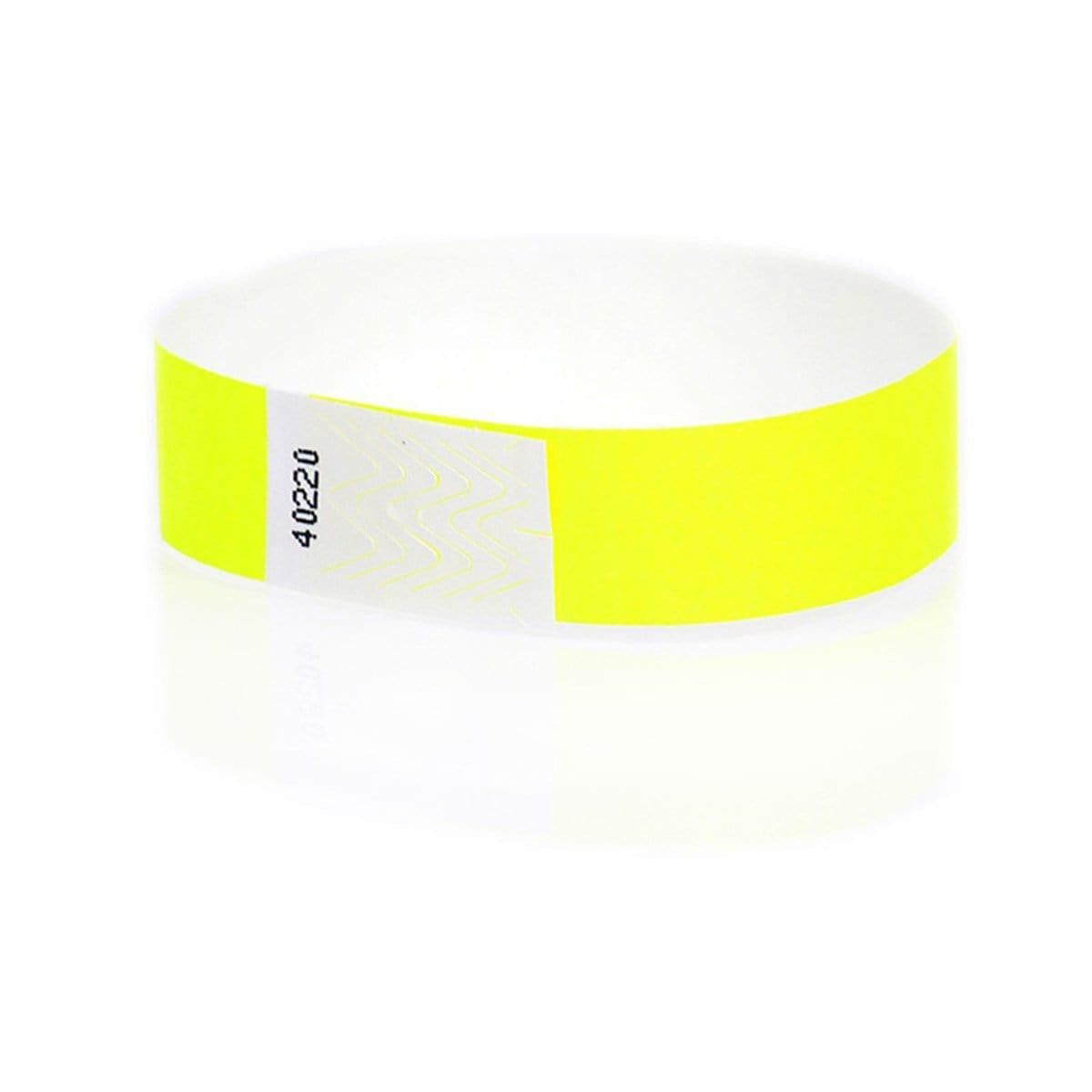 Wristband Supertek 3/4in Yellow Glow 100 Pkg.