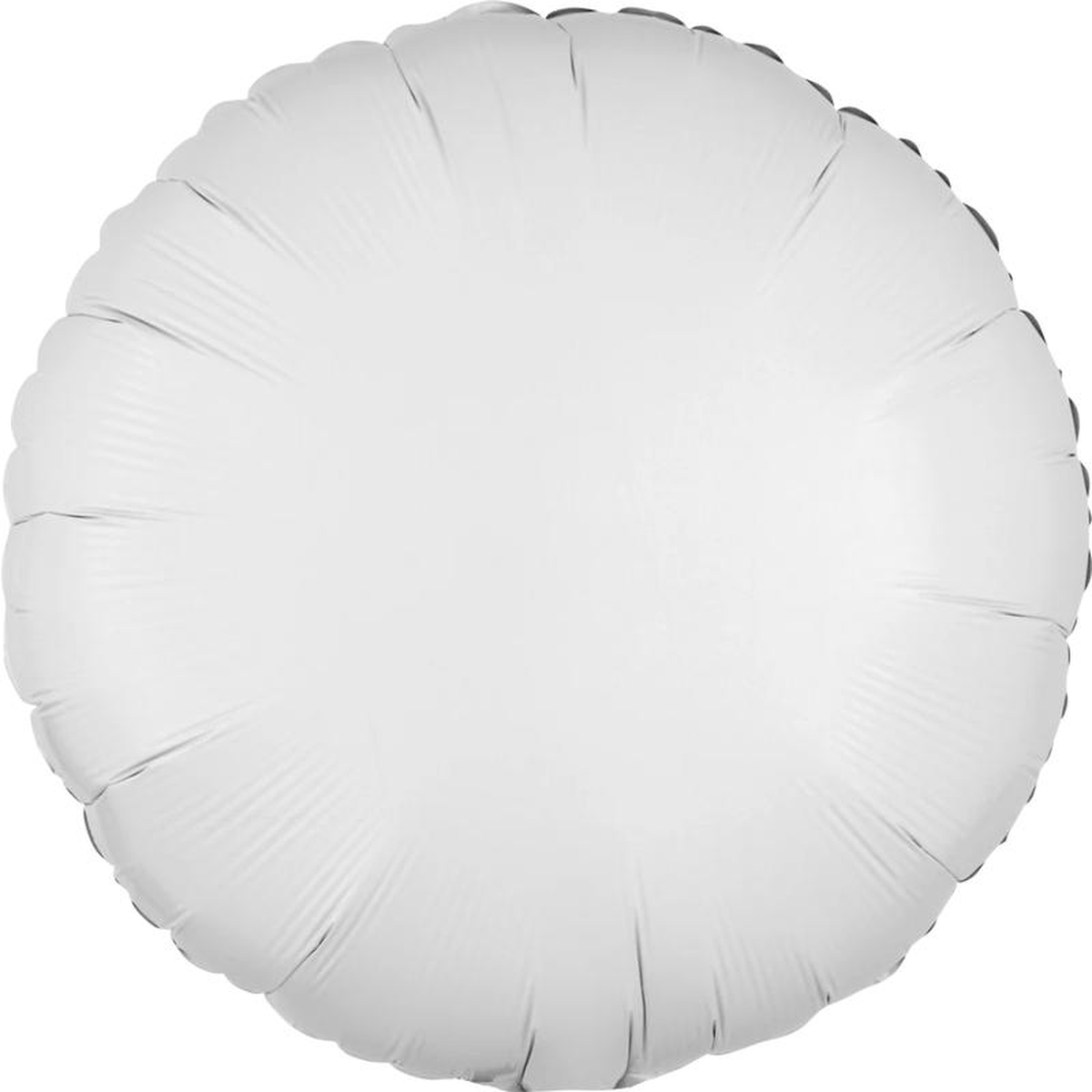 Anagram Metallic White Round Shape 17 inch Foil Balloon 1ct