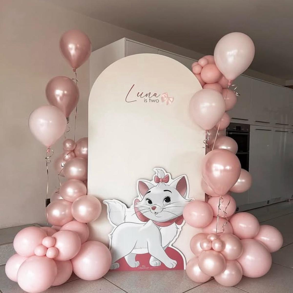 Customizable KT Board with Balloon Pink Decor and Pink Heliums Setup - Perfect for special occasion