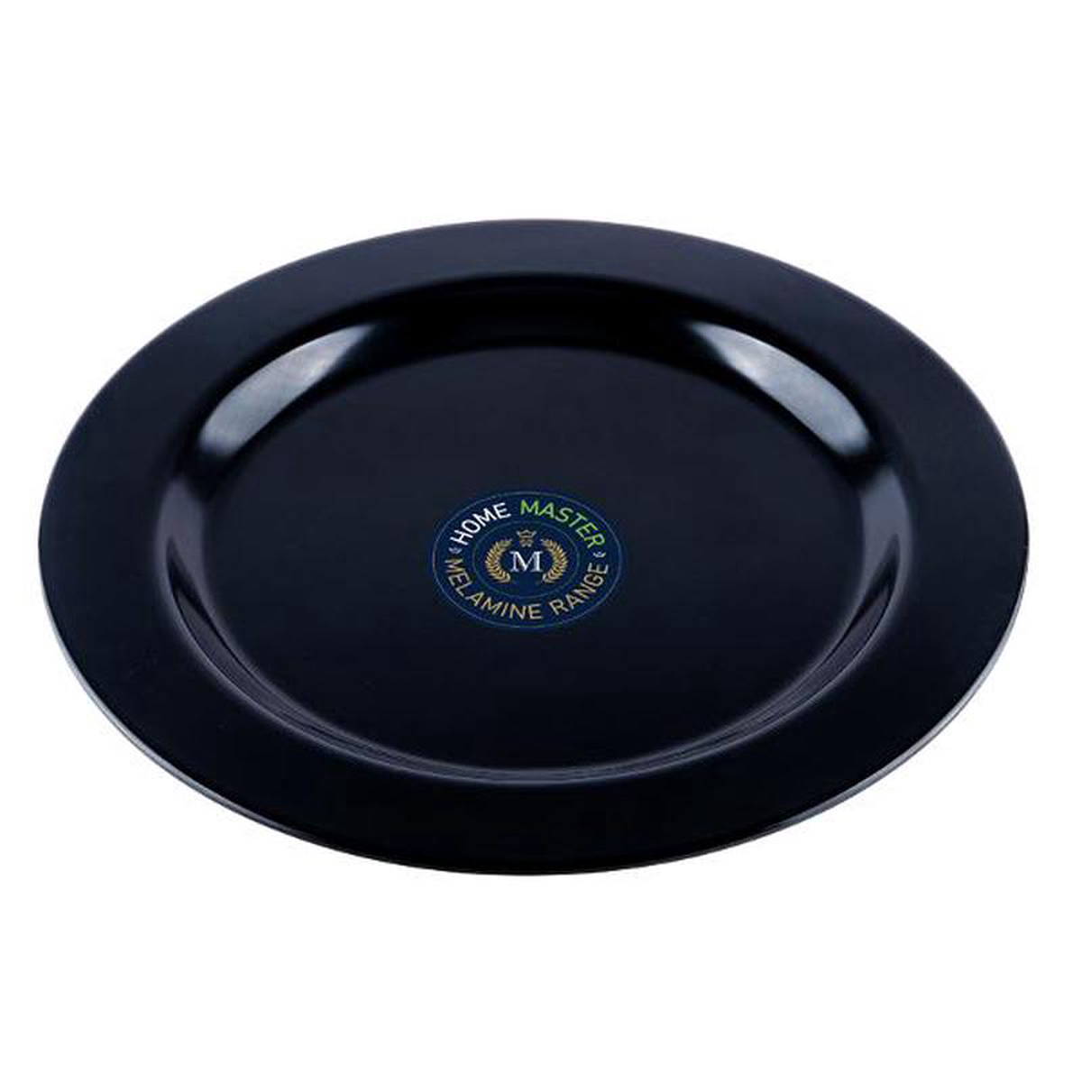 MELAMINE PLATE RND BLACK 30CM