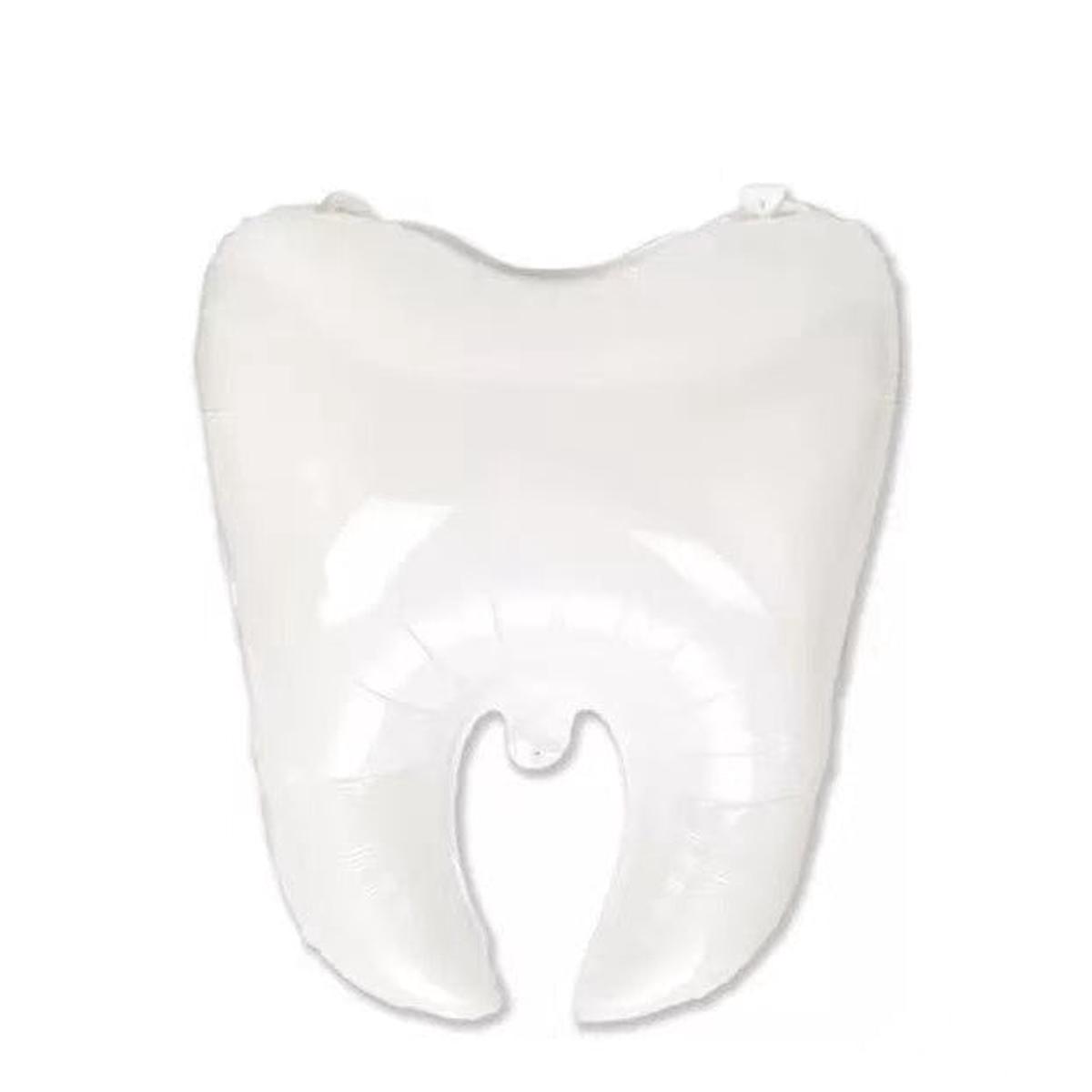 White Tooth Helium Balloon - Perfect for Baby First Tooth Celebration!