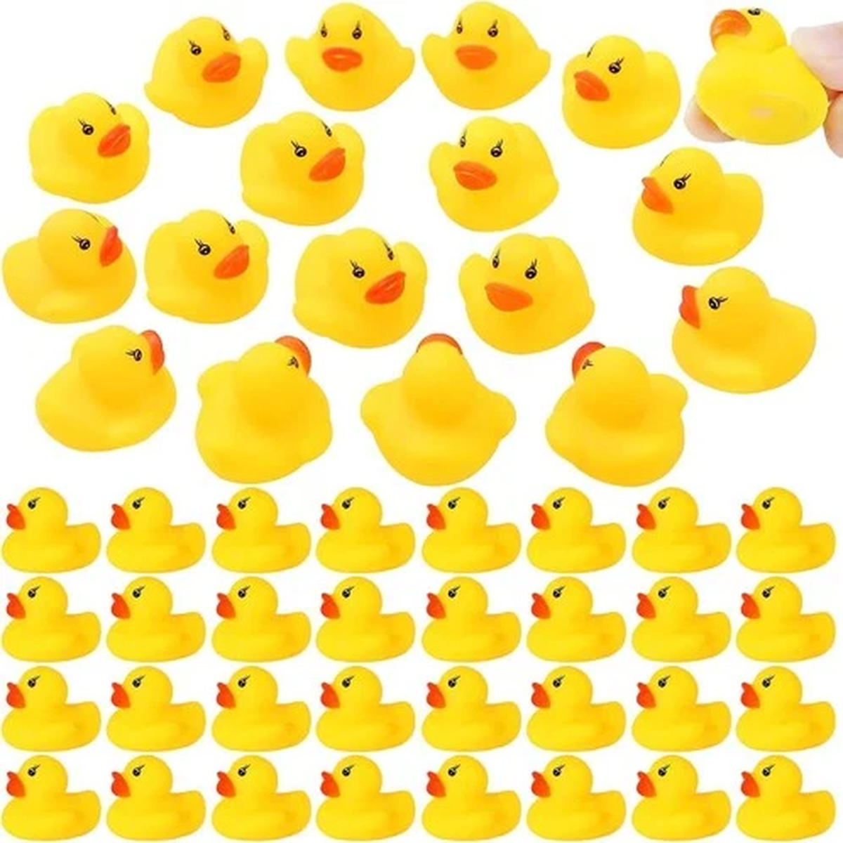 50 pack rubber ducks bulk small yellow duckies for jeep ducking cruise kids toys