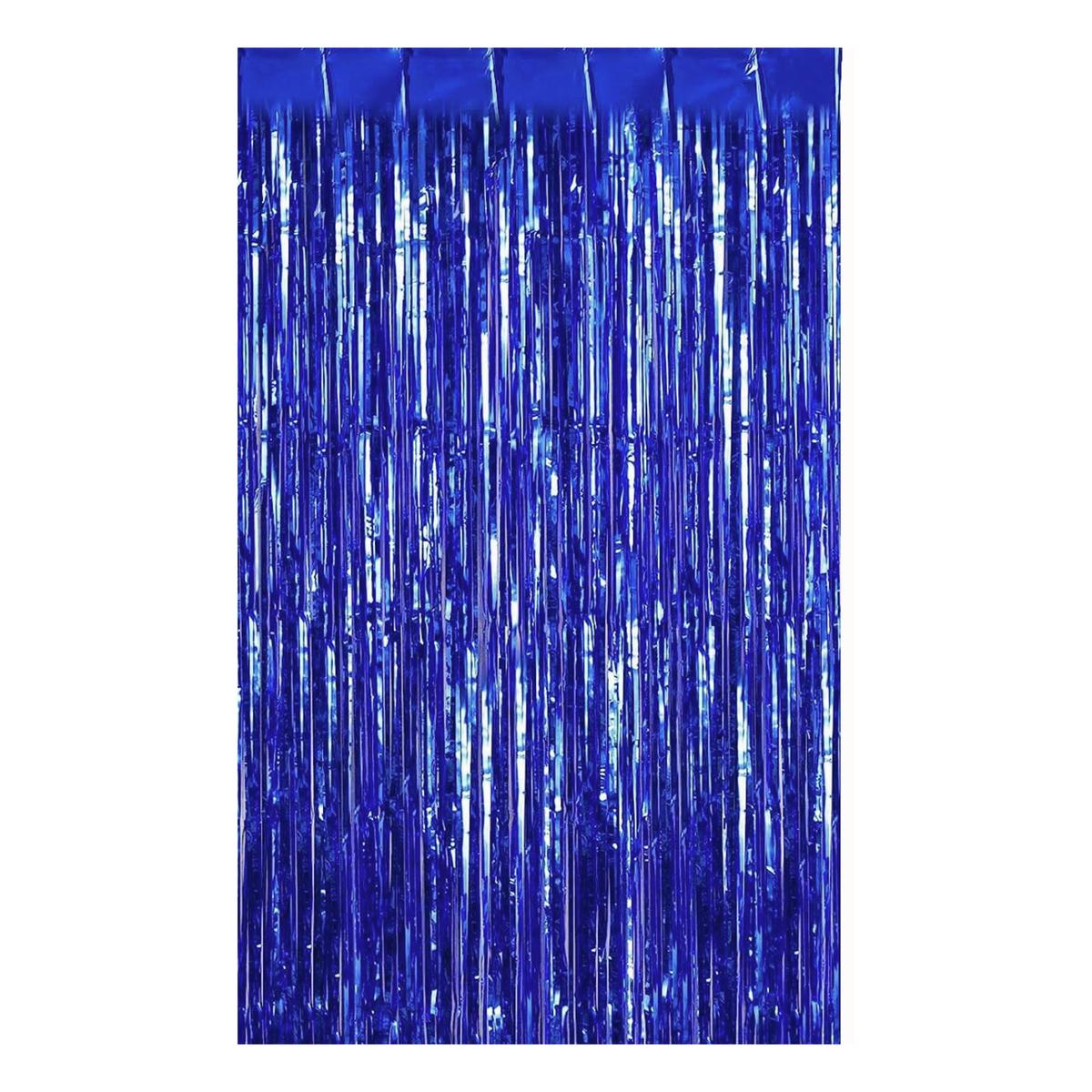 Blue Foil Fringe Curtain 10" x 6" x 0.15" | 1 Count