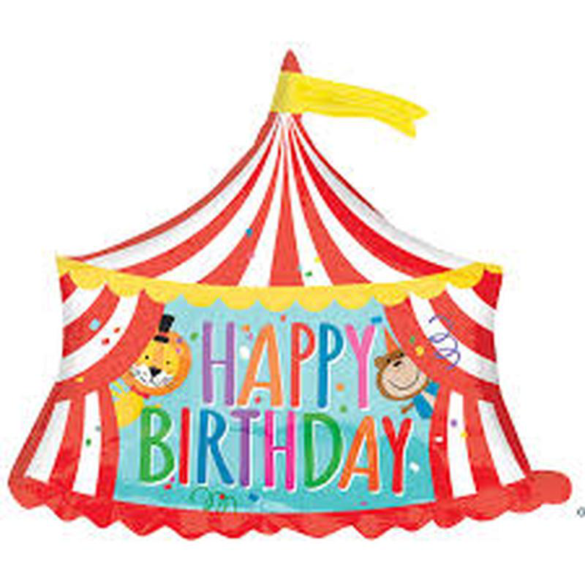 Circus Tent Happy Birthday Foil Balloon 288243